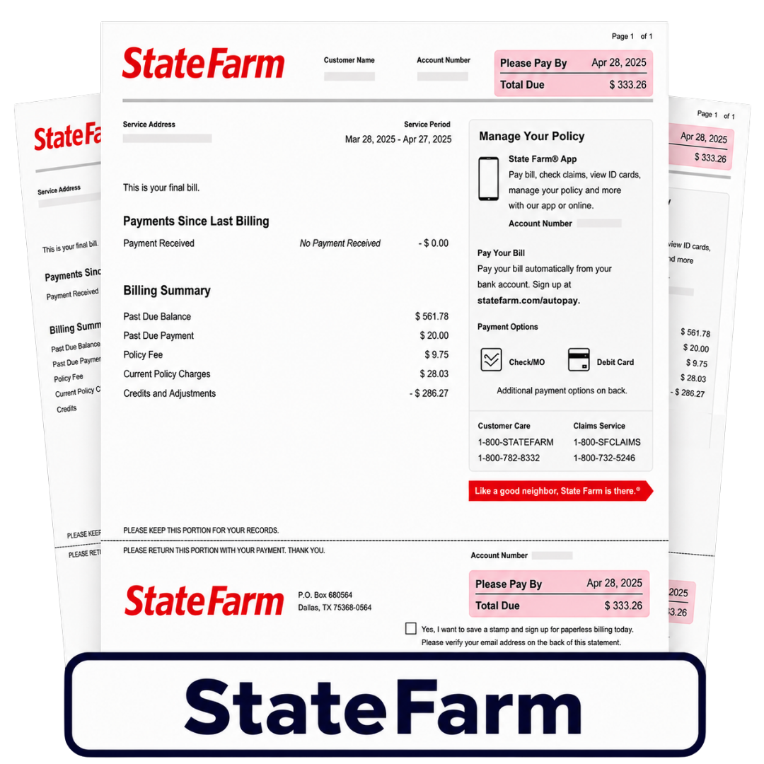 Sample State Farm bill